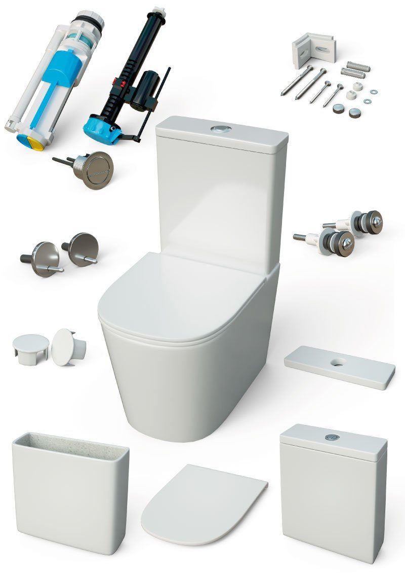 Toilette WC à poser TURIN en céramique - Le Monde du Bain