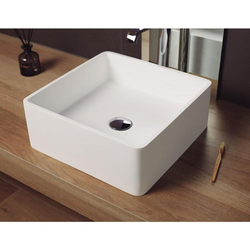 Vasque à poser carrée en sanydur ARTANA - Le Monde du Bain
