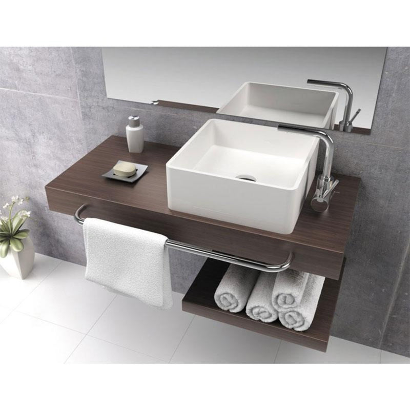 Vasque à poser carrée en sanydur ARTANA - Le Monde du Bain