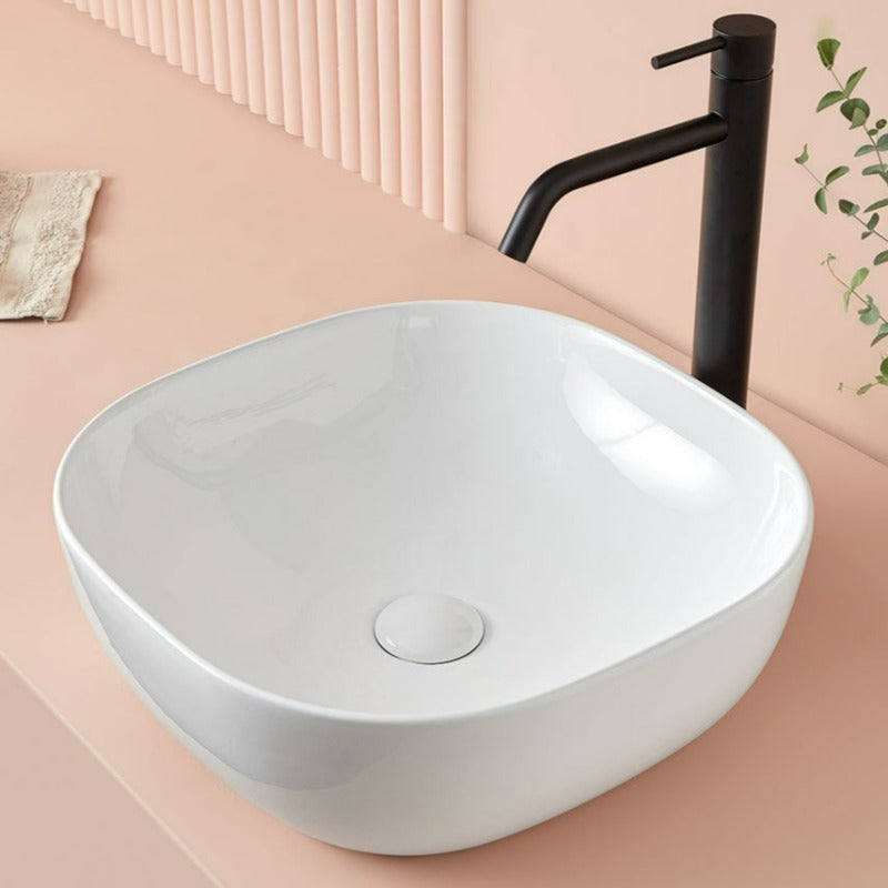 Vasque à poser en céramique PALERMO blanc brillant - Le Monde du Bain