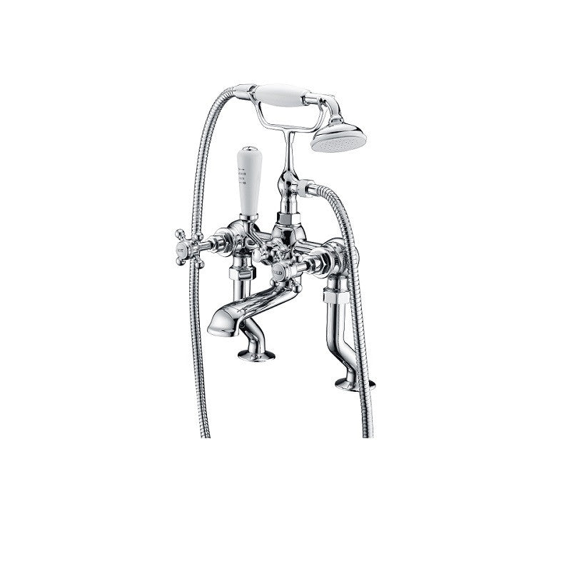 Robinet mélangeur baignoire rétro sur plage CANTERBURY - Le Monde du Bain