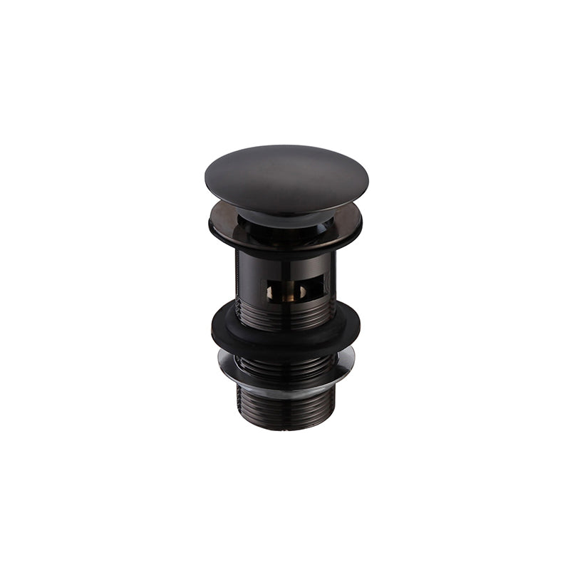 Bonde lavabo noir mat pour vasques avec trop-plein