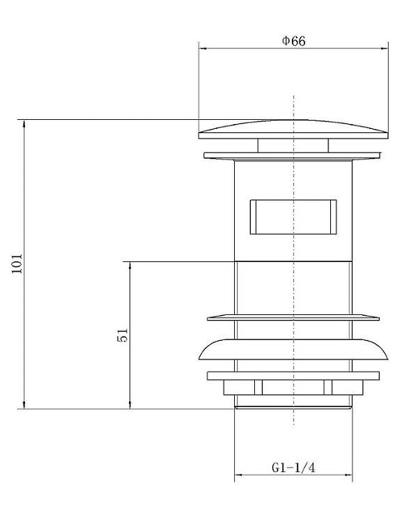 Bonde lavabo pour vasques avec trop-plein - Le Monde du Bain
