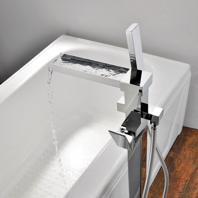 Robinet mitigeur baignoire cascade TANO sur pied - Le Monde du Bain