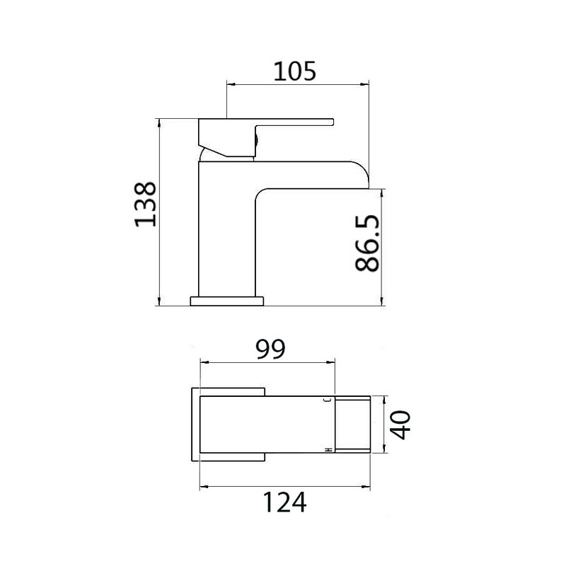 Robinet mitigeur lavabo cascade TANO noir mat