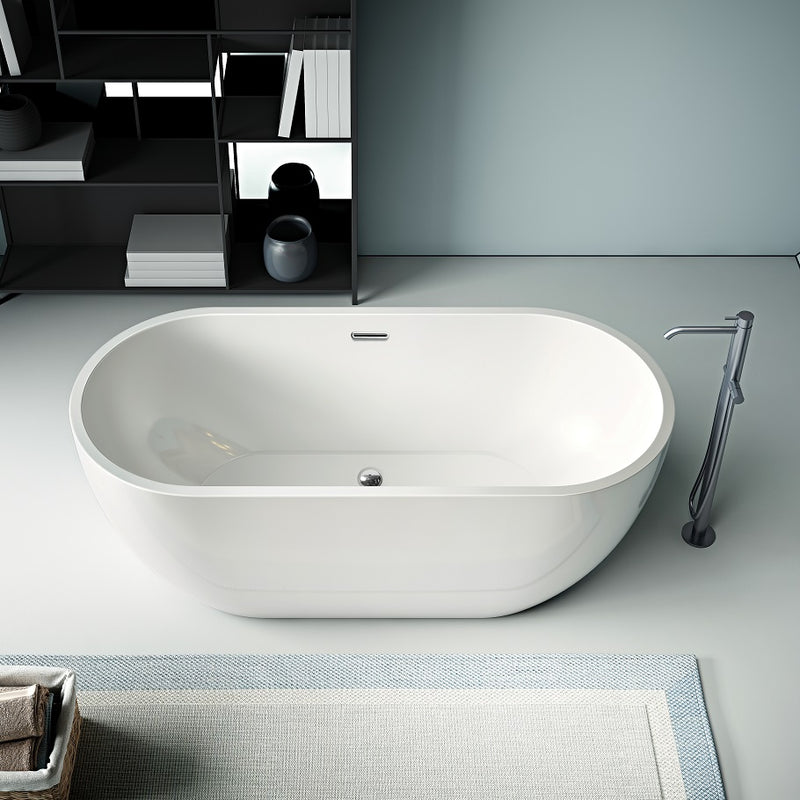 Baignoire îlot design ovale BOSTON blanche