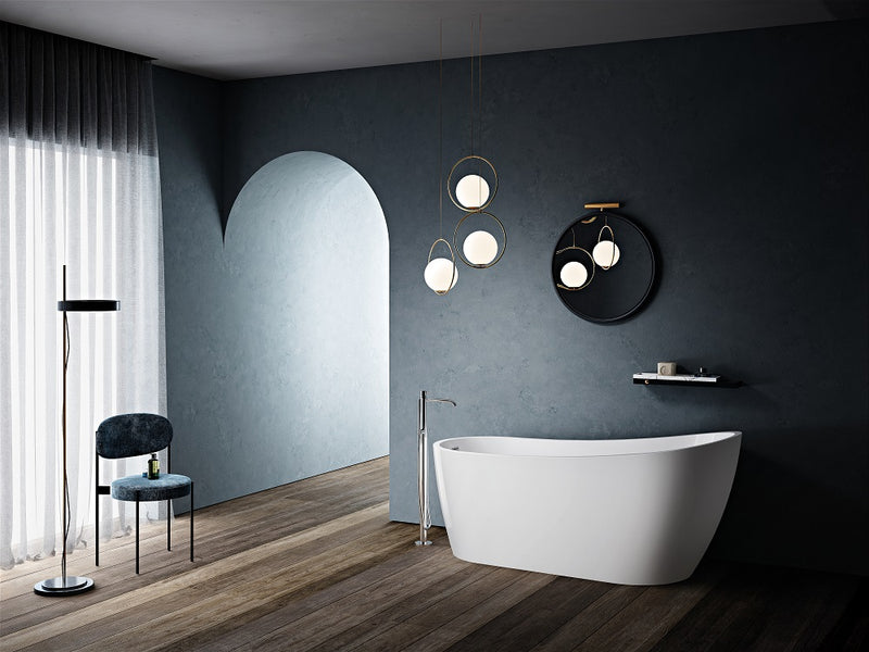 Baignoire îlot design ovale SUTTON blanche