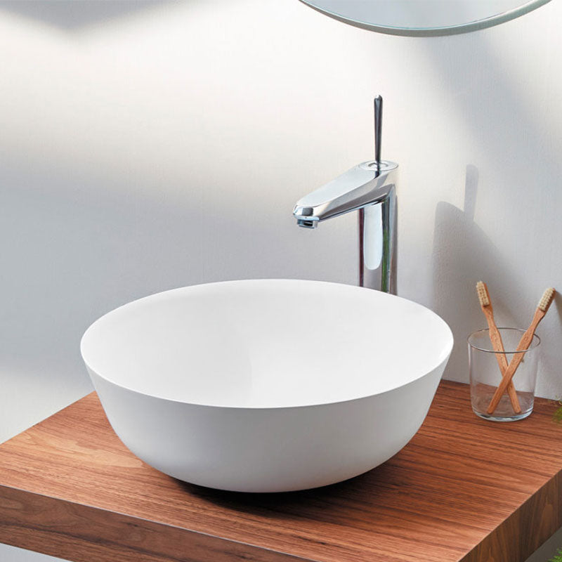 Vasque à poser ronde en pierre de synthèse BOL - Le Monde du Bain