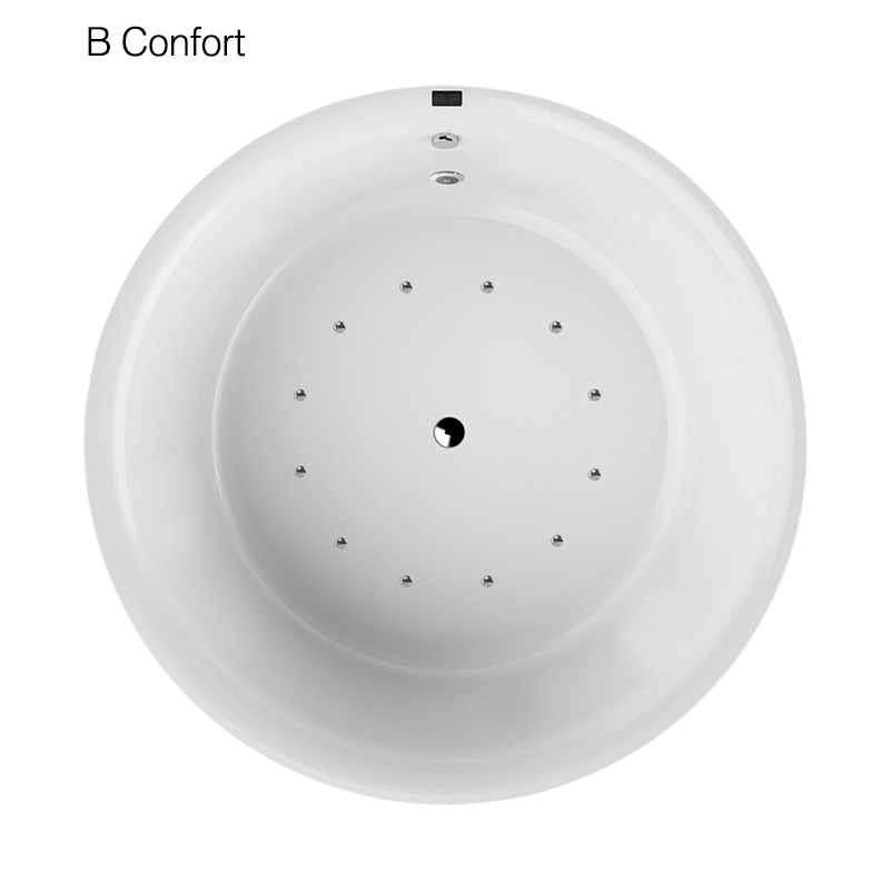 Baignoire balnéo design ronde COPLA blanche - Le Monde du Bain