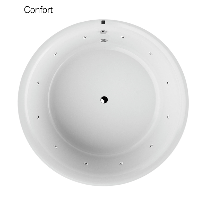 Baignoire balnéo design ronde NOA blanche - Le Monde du Bain