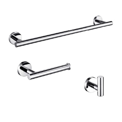 Accessoires salle de bain CHARLES - Le Monde du Bain [ 1 crochet + 1 porte-serviette + 1 porte rouleau