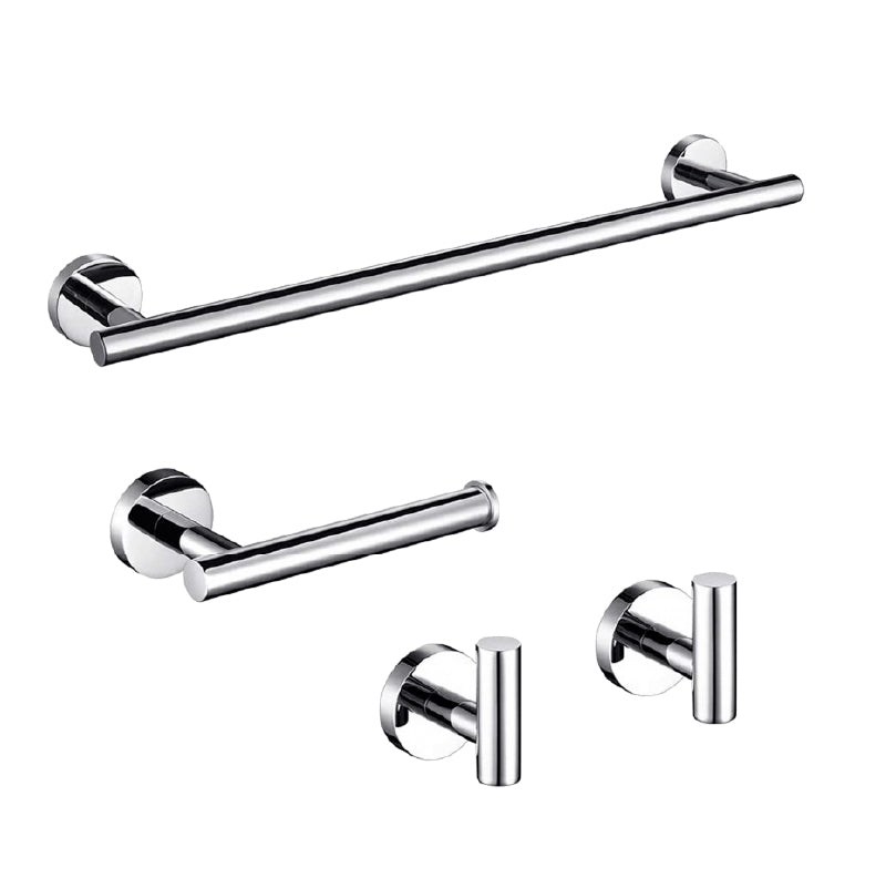 Accessoires salle de bain CHARLES - Le Monde du Bain | 2 crochets + 1 porte-serviette + 1 porte rouleau