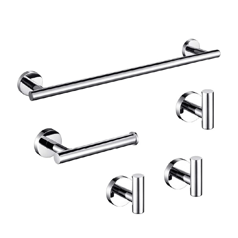 Accessoires salle de bain CHARLES - Le Monde du Bain | 3 crochet + 1 porte-serviette + 1 porte rouleau