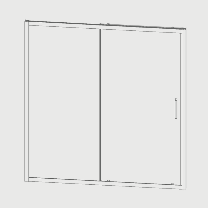 Paroi de douche fixe + Porte coulissante BELLA