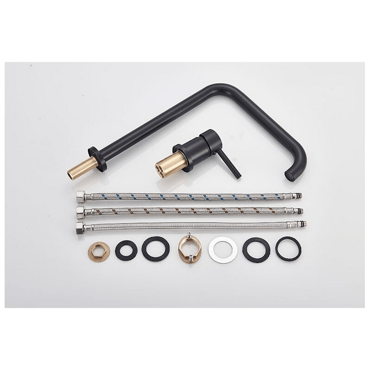 Robinet mitigeur lavabo 2 trous ORUNE noir mat