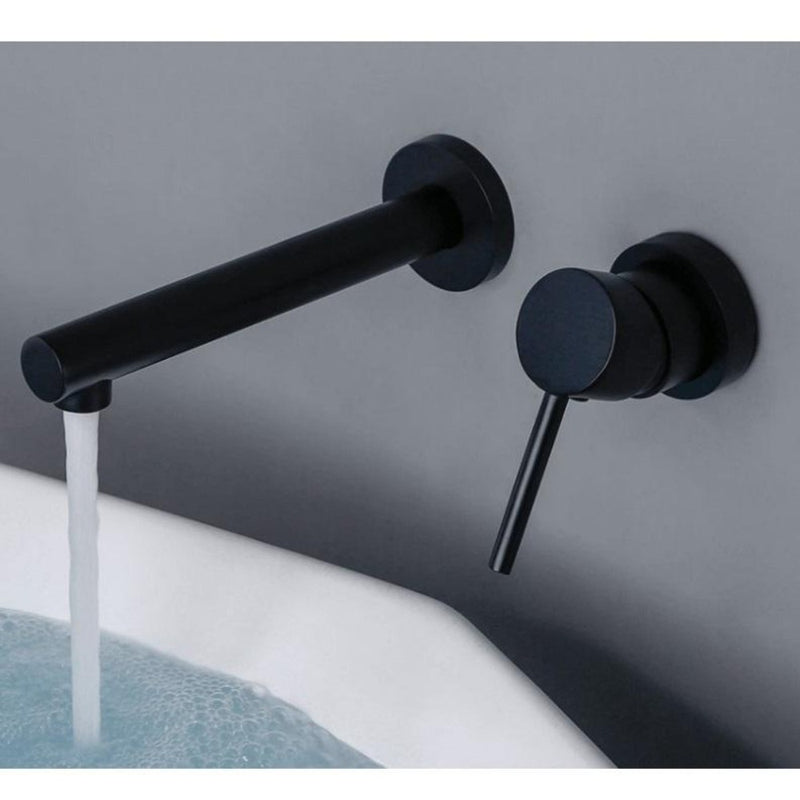 robinet mitigeur encastré design minimaliste noir mat