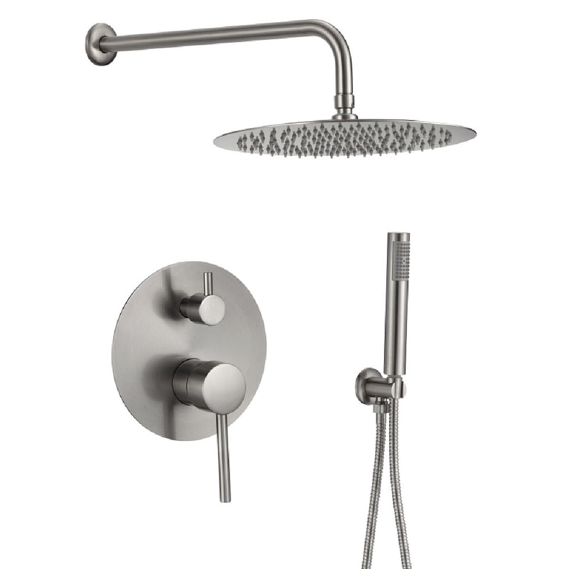 Kit de douche à encastrer TIKO acier brossé