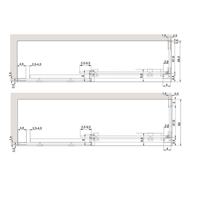 Paroi de douche fixe + Porte coulissante LUNA