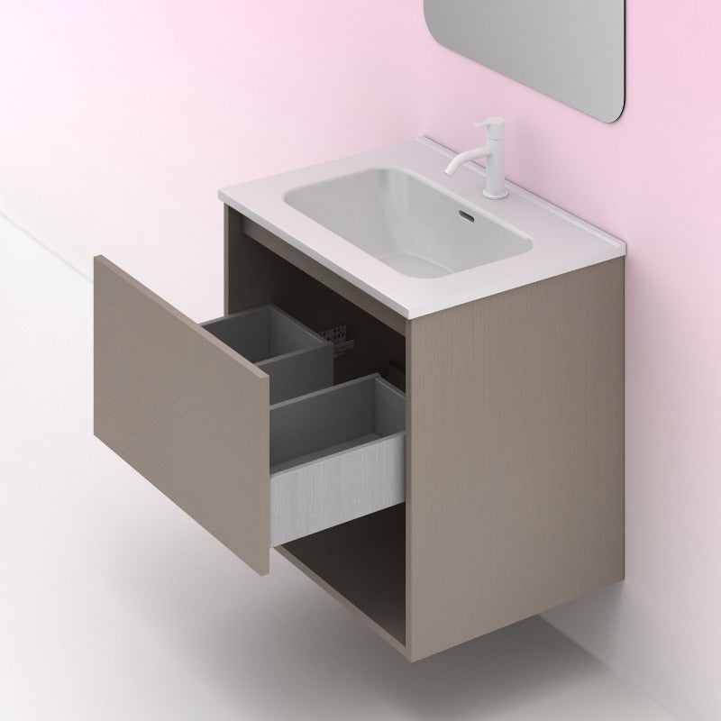 Meuble salle de bain NIWA 60 cm. Fumé sablé