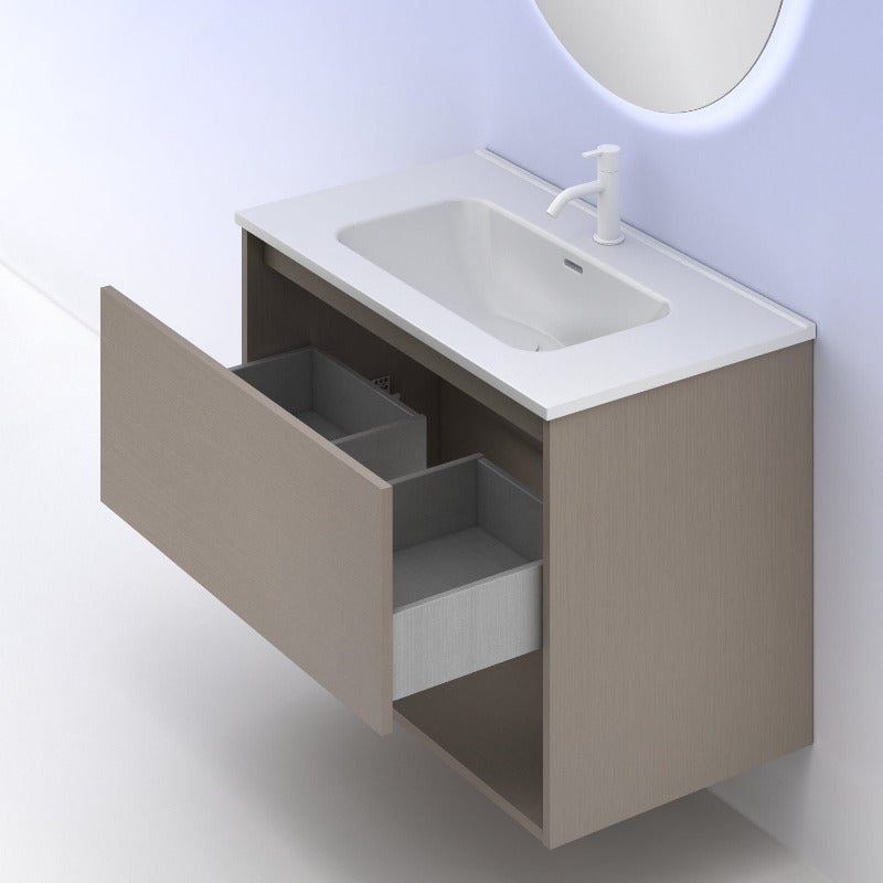 Meuble salle de bain NIWA 80 cm. Fumé sablé