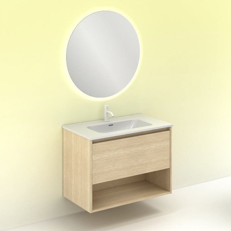 Meuble salle de bain NIWA 80 cm. Chêne sablé