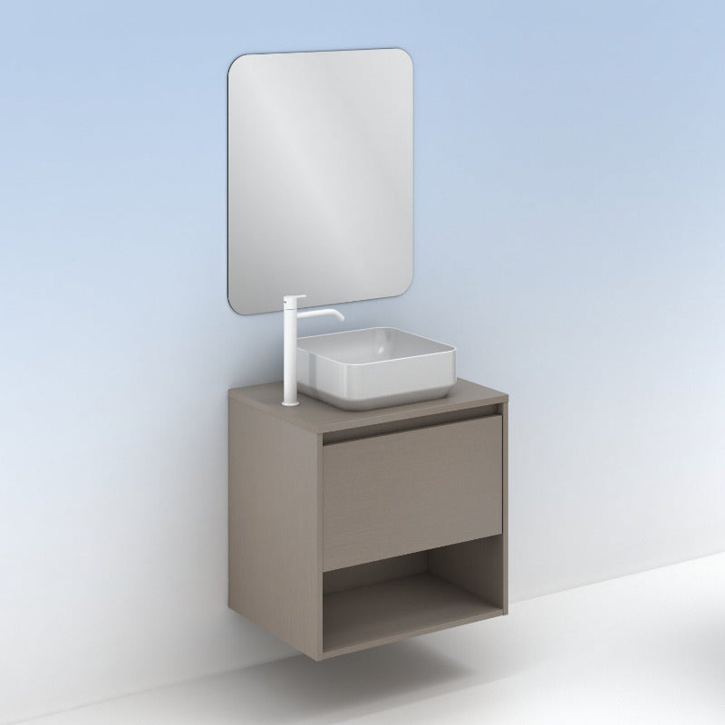 Meuble salle de bain NIWA 60 cm. Fumé sablé