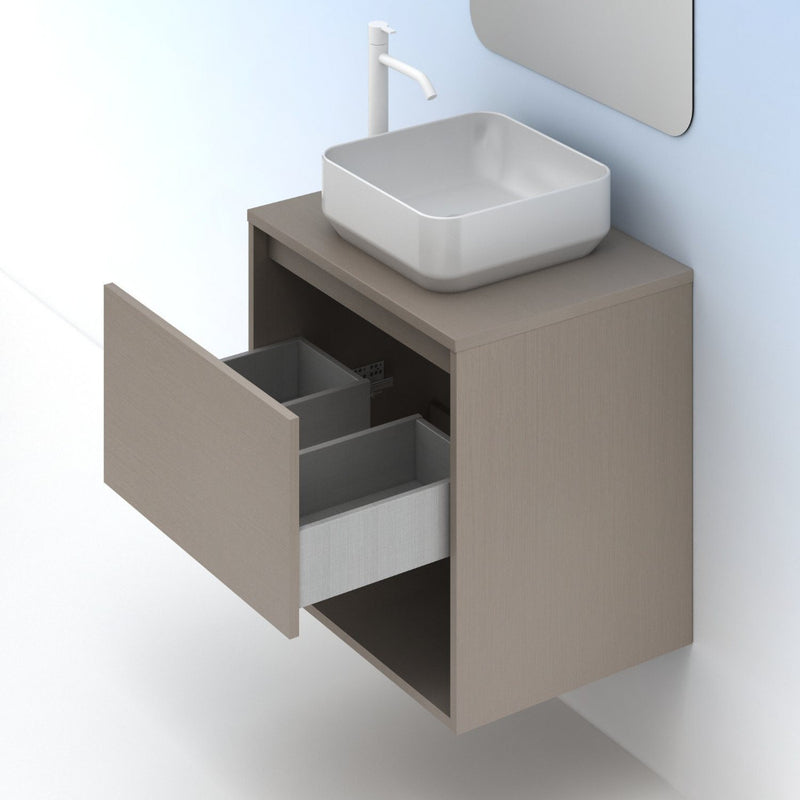 Meuble salle de bain NIWA 60 cm. Fumé sablé