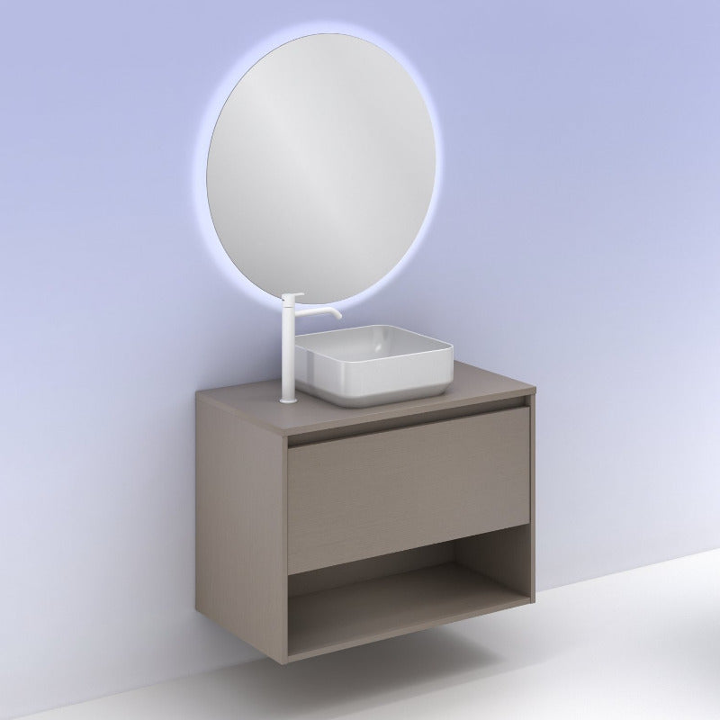 Meuble salle de bain NIWA 80 cm. Fumé sablé