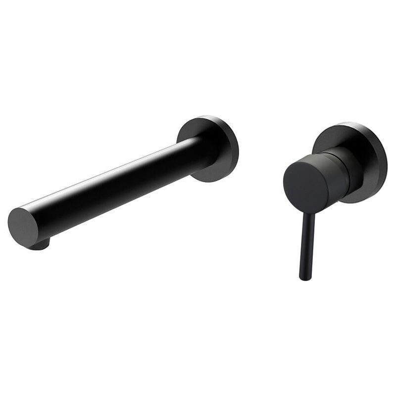 Robinet mitigeur mural encastré 2 trous KAVALA noir mat