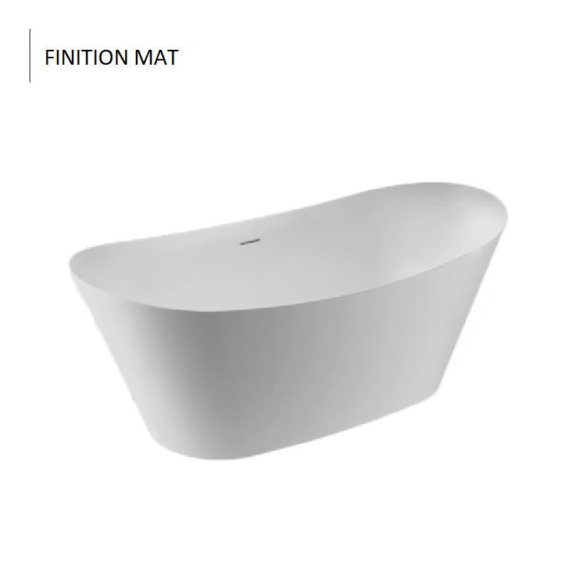 Baignoire îlot design ovale PALMA blanche brillante ou mate