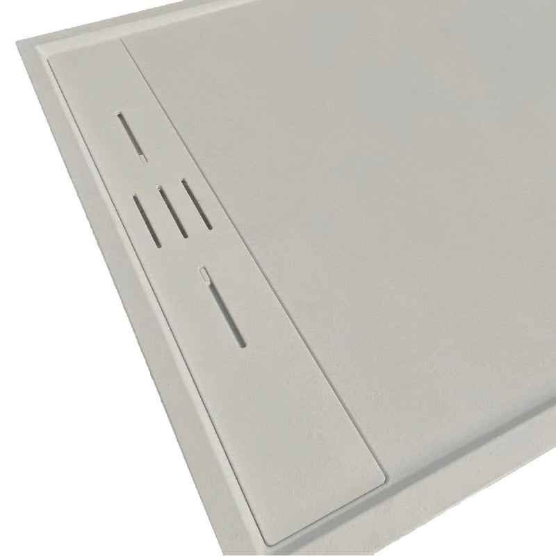 Zoom Receveur de douche extra plat SALVI en SoliCast® surface ardoisée gris caniveau
