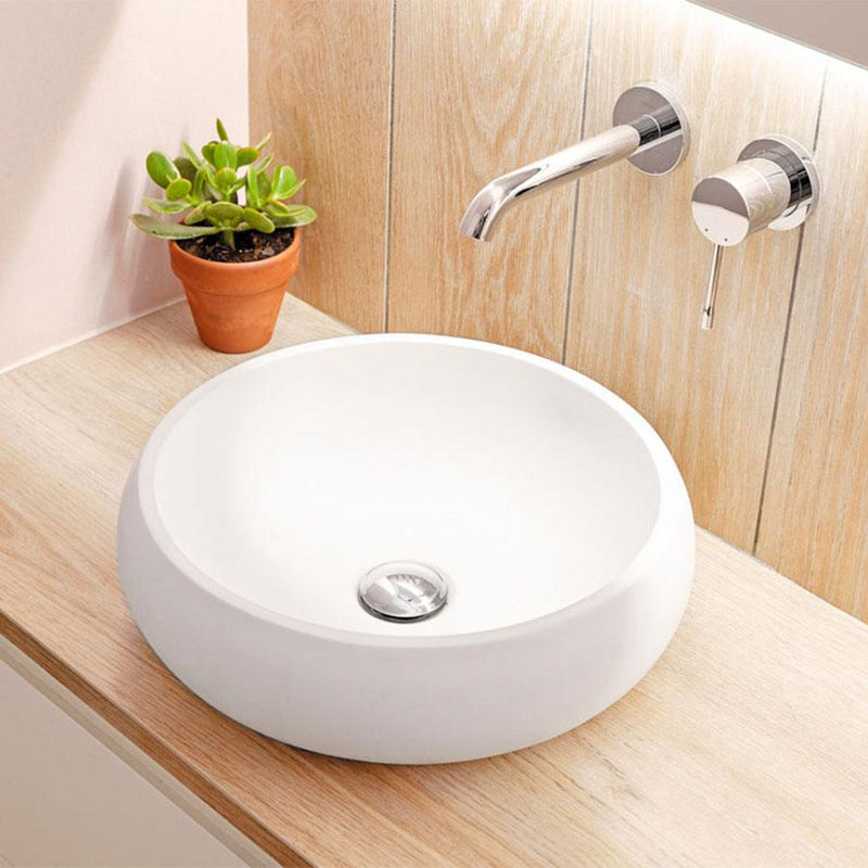 Vasque à poser ronde en pierre de synthèse RONDO - Le Monde du Bain