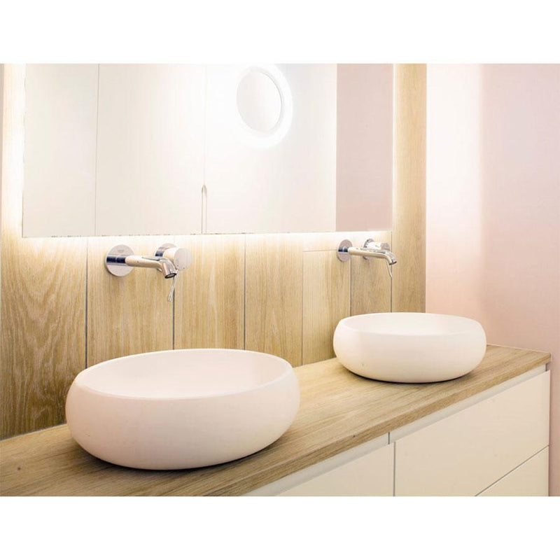 Vasque à poser ronde en pierre de synthèse RONDO - Le Monde du Bain