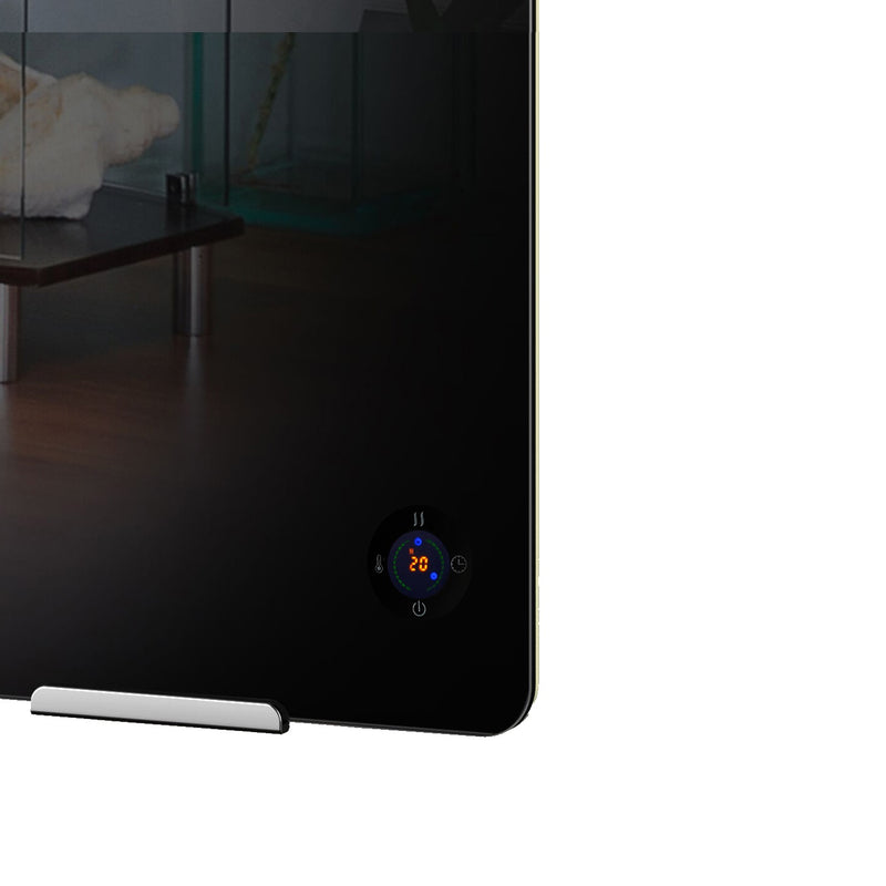 Radiateur sèche-serviettes électrique 900 W noir thermostat électronique