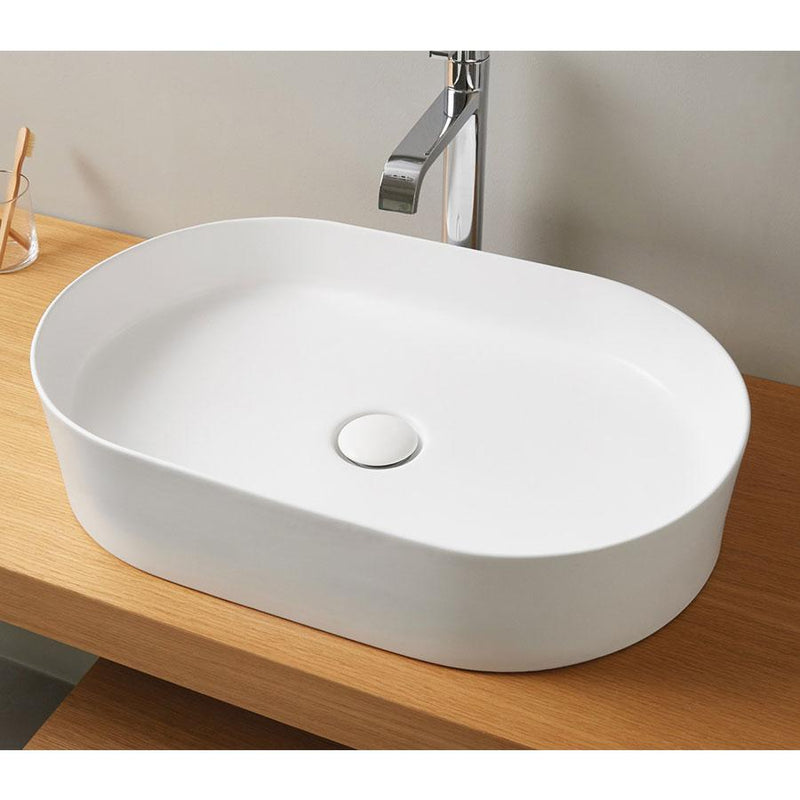 Vasque à poser en céramique TRAPANI blanc mat - Le Monde du Bain