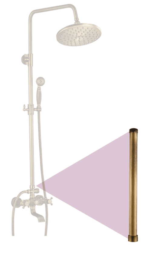 Rallonge de colonne de douche pour baignoire rétro FLORINA finition or ancien - Le Monde du Bain
