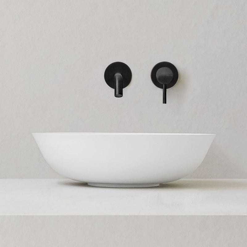 Vasque à poser ronde en pierre de synthèse BOL - 12 cm - Le Monde du Bain