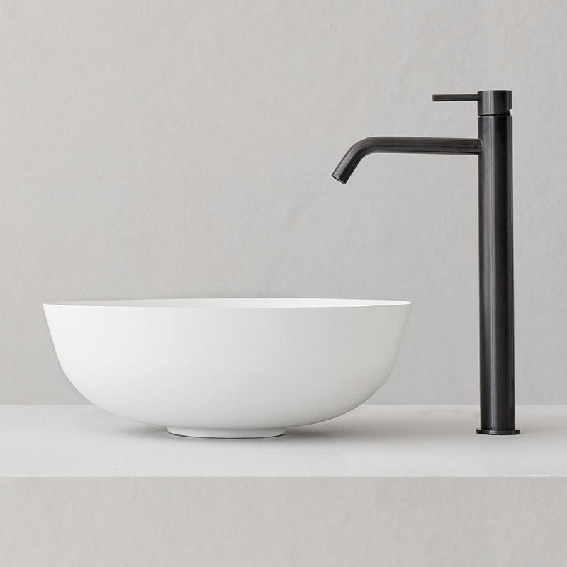 Vasque à poser ronde en pierre de synthèse BOL - 15 cm - Le Monde du Bain