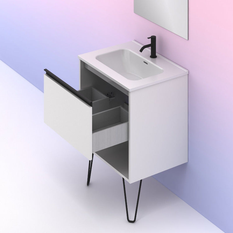 Meuble salle de bainYoko 60 cm. Blanc Brillant