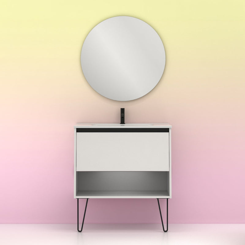 Meuble salle de bainYoko 80 cm. Blanc Brillant