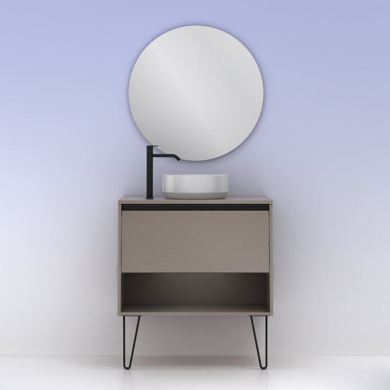 Meuble salle de bainYoko 80 cm. Fumé sablé