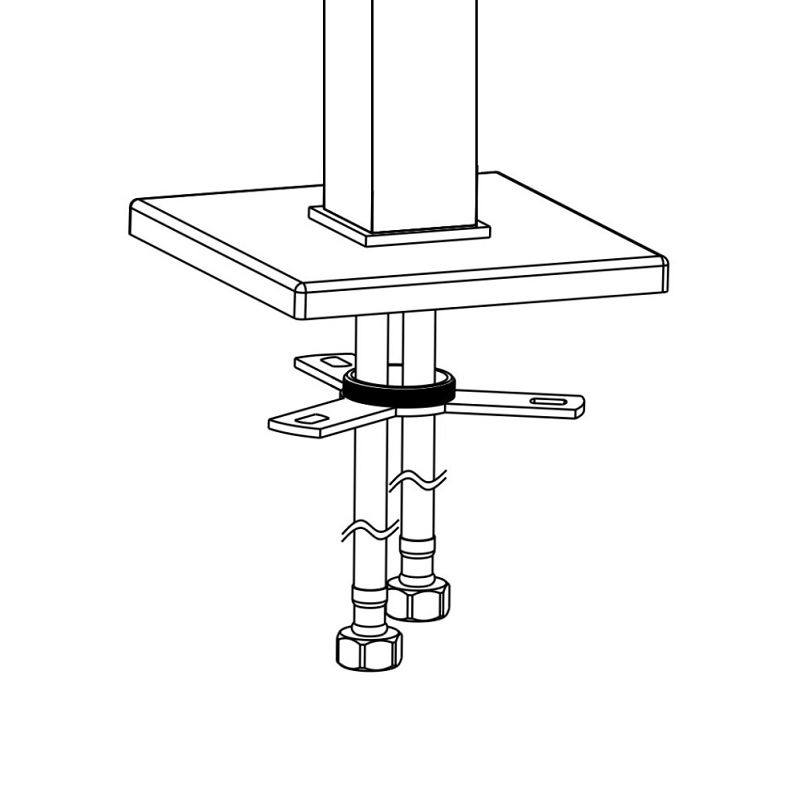 Robinet mitigeur baignoire cascade TANO sur pied noir mat